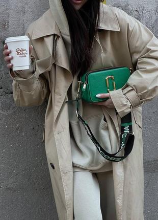 Женская сумка marc jacobs logo green 5