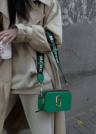 Женская сумка marc jacobs logo green 8