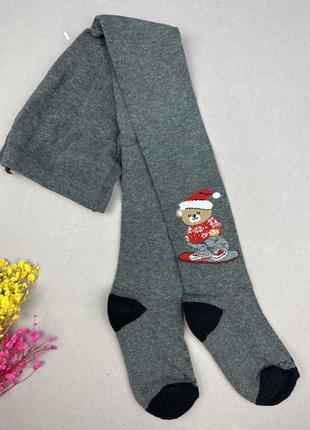 Колготи дюна для дівчинки махровий слід однотонні колготы махровый след дюна duna