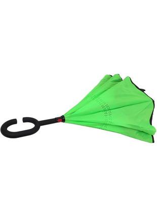 Двухслойный механический зонт-трость обратного сложения ferretti