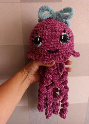 Медуза плюшевая, мягкая игрушка с мелодией, игрушка для малышей.