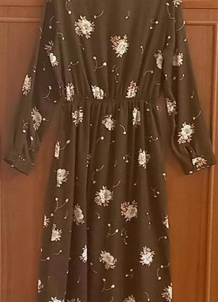Платье длинное в цветах