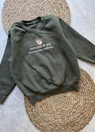 Свитшот утепленный 4-5 лет осенний