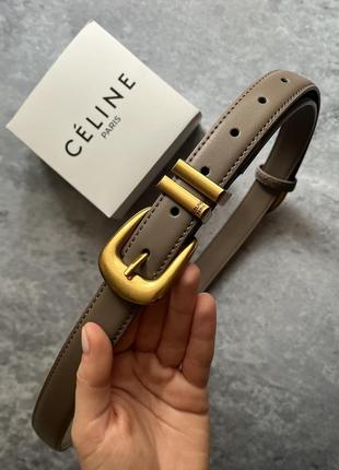 Женский кожаный прошитый ремень в стиле селин celine