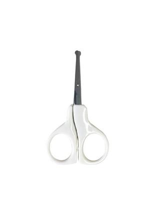 Ножницы маникюрные безопасные mgz-0715 (white) белый