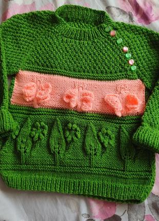 Свитер на девочку р.92-98 hand made