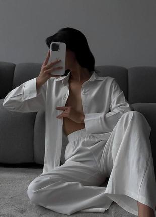 Костюм 2-ка білий новий льон