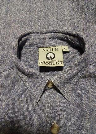 Рубашка vintage воротник 39 cм natur produkt 100% baumwolle2 фото
