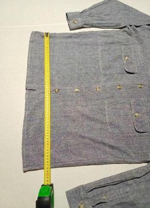 Рубашка vintage воротник 39 cм natur produkt 100% baumwolle5 фото