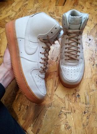 Кожаные кроссовки крассовки nike air force 1