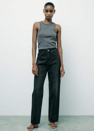 Джинсы женские черные мом джинсы zara new