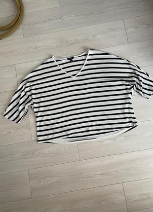 Смугастий світшот з фактурного трикотажу