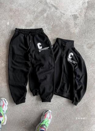Черный спортивный костюм мужской кофта штаны