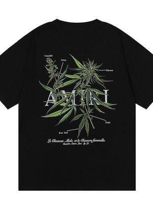 Футболка amiri с коноплей