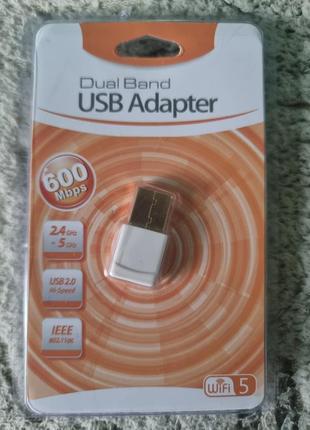 Usb wifi адаптер 600 mbps перехідник wi-fi 5