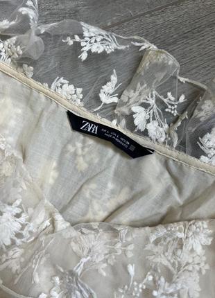 Кремова блуза zara2 фото