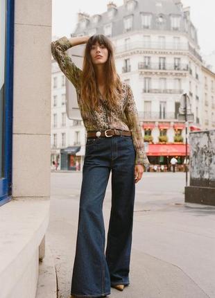 Металізована сорочка жіноча зелена zara new