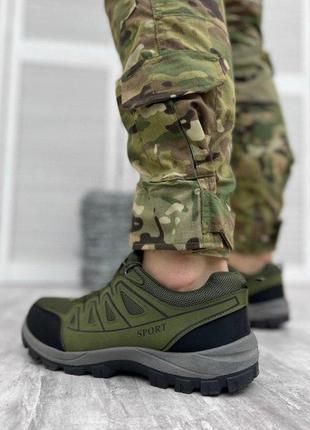 Городские кроссовки оливкового цвета милитари кроссовки прескожа кроссовки олива черные легкие воєнторг ua2 фото