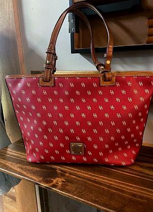 Dooney & bourke leather gretta  люксовая кожаная сумка шоппер /10659/