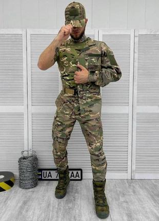 Костюм тактичний мультикам quattro 4в1 військовий літній комплект одягу — кетель-штани футболка кепка