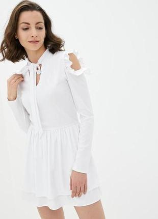 Платье miller, белое, с длинным рукавом, р.40-50; женская одежда 211643 фото