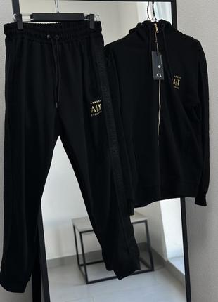 Спортивний костюм armani exchange чорний і синій