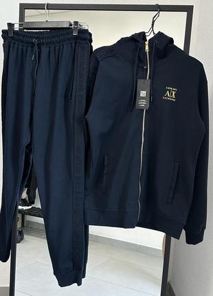 Спортивний костюм armani exchange чорний і синій