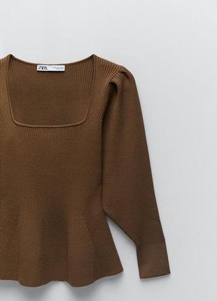 Свитер с баской zara