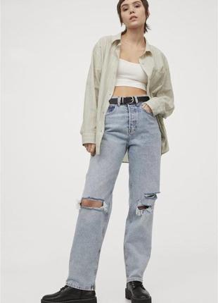 Сорочка оверсайз у смужку h&m