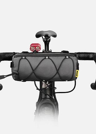 Велосумка на кермо rhinowalk сіра сумка для велосипеда