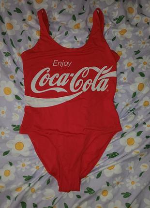 Суцільний купальник coca-cola
