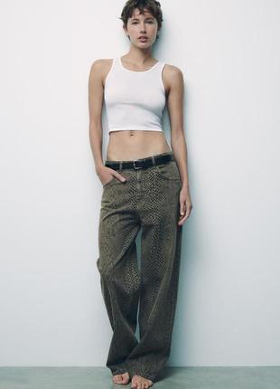 Варені джинси жіночі леопардові zara new