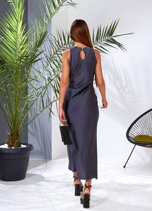 Довга сукня облягаюча шовк4 фото