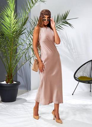 Довга сукня облягаюча шовк5 фото