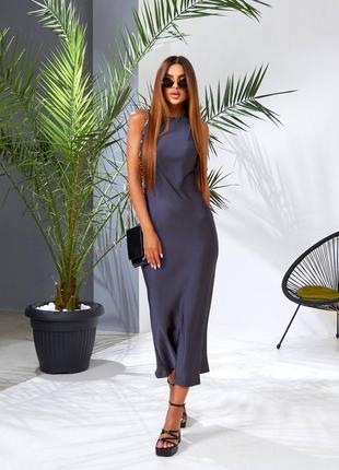 Довга сукня облягаюча шовк2 фото