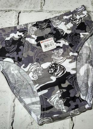 Дитячі трусики для хлопчика бавовняні труси хлопчику donella 146-152 см 10-11 років тигр сірі