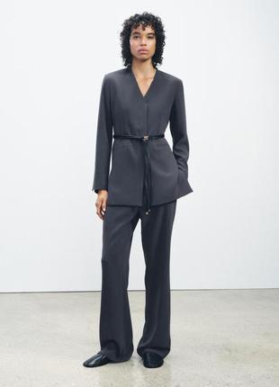 Блейзер женский серый с пачкой zara new
