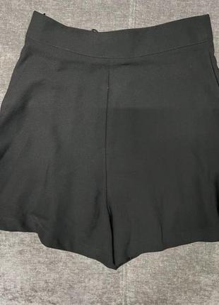 Шорти спідниця zara юбка шорти чорна 3