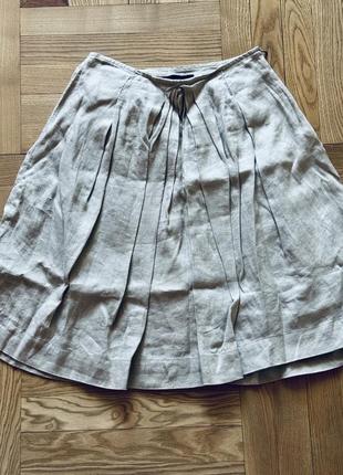 Льняная юбка миди zara