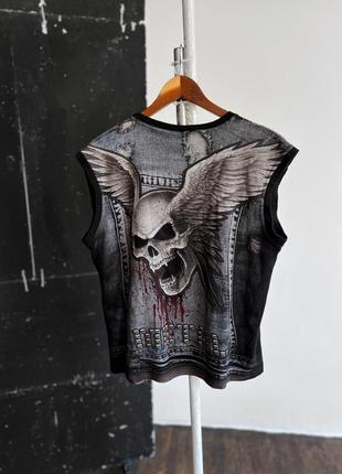 Spiral goth wrap mens gothic steampunk metal tank top rock майка