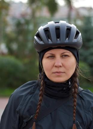 Підшоломник з віндстопером artefacta чорний фліс велошапка