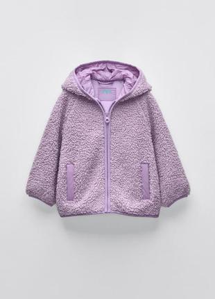 Куртка на девочку сиреневая zara new