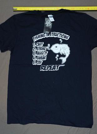 Плечи 49 см gildan fishing instruction size l футболка новая с этикеткой