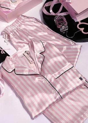 Роскішна сатинова піжама сорочка штани victoria’s secret оригінал