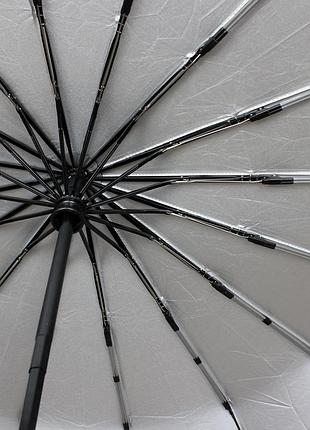 Жіноча стильна та якісна парасоля автомат на 16 спиць червоний