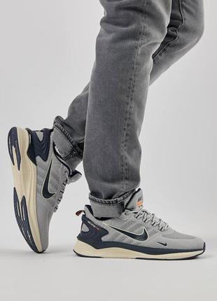 Мужские кроссовки nike zoom "lunar apparent” light grey black