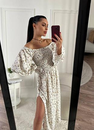 Платье платье в принт цветочки