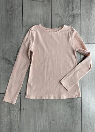 Пудровый лонгслив на девочку 8-10 лет от h&m