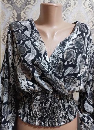 Топ, блуза, змеиный принт6 фото