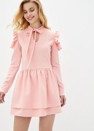Платье miller, розовое, с длинным рукавом, р.40-50; женская одежда 211643 фото